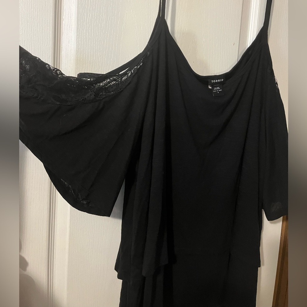 Torrid black off the shoulder top